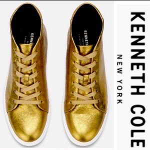 Brand New! Kenneth Cole Gold High Top Sneakers